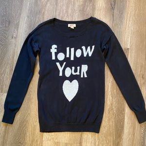 Arizona Jeans Sweater - Follow Your Heart, Women’s Small